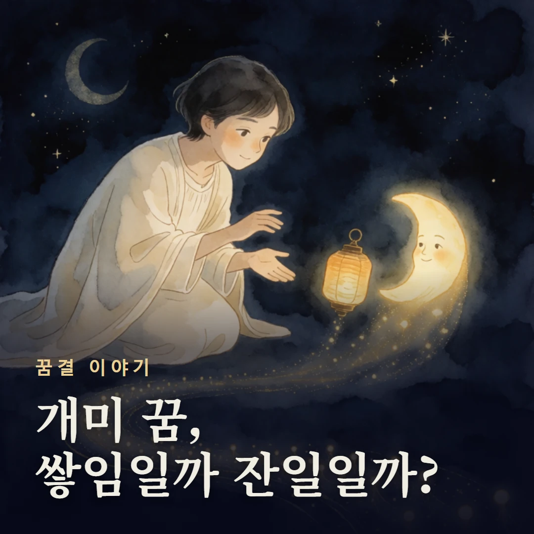 꿈결 이야기 표지 — 개미 꿈, 쌓임일까 잔일일까?