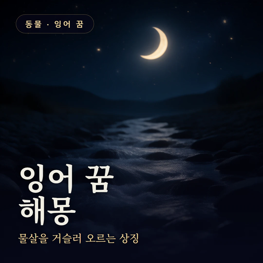 잉어 꿈 요약 표지 — 물살을 거슬러 오르는 상징