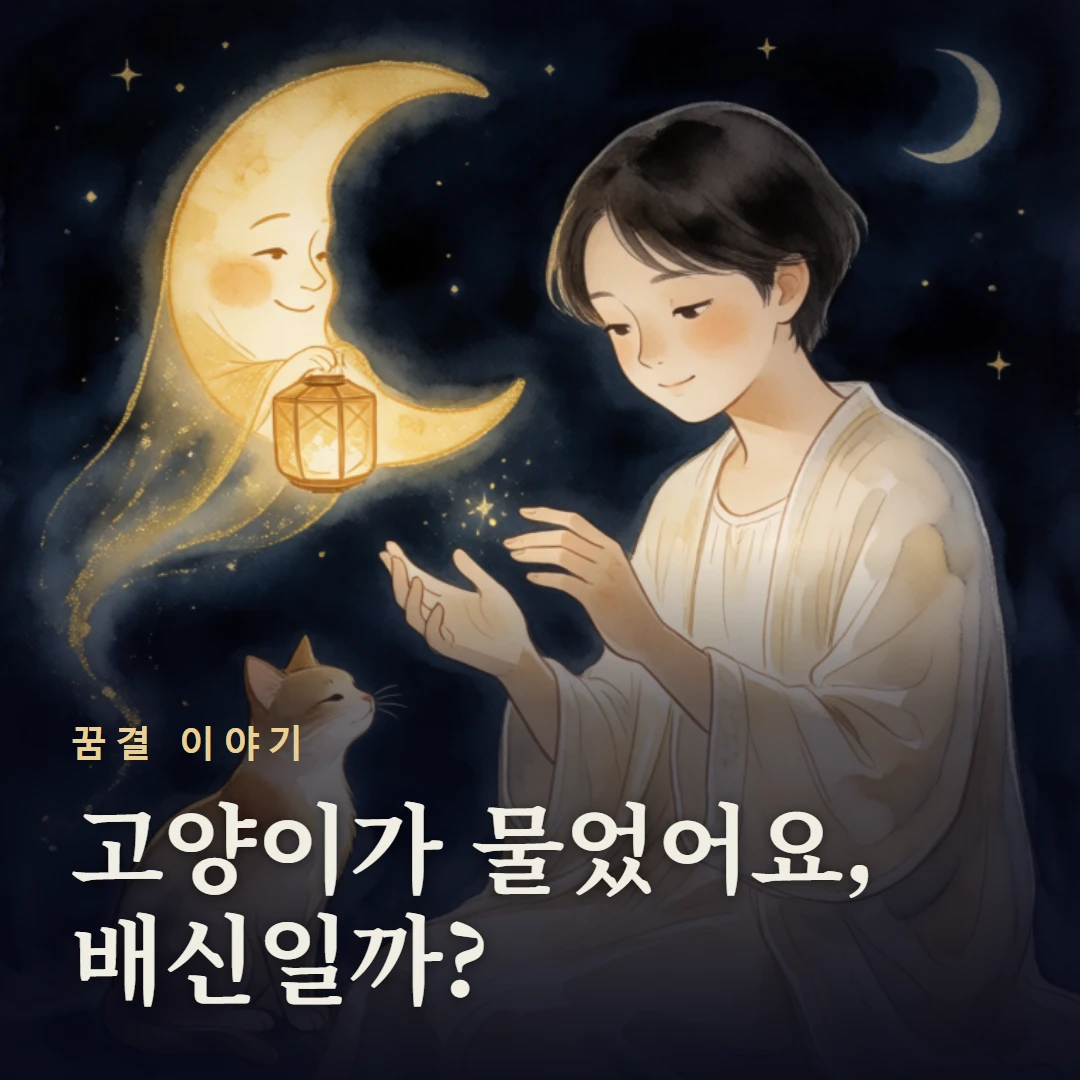 꿈결 이야기 표지 — 고양이가 물었어요, 배신일까?