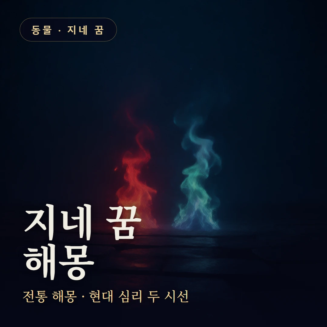 지네 꿈 요약 표지 — 전통 해몽 · 현대 심리 두 시선