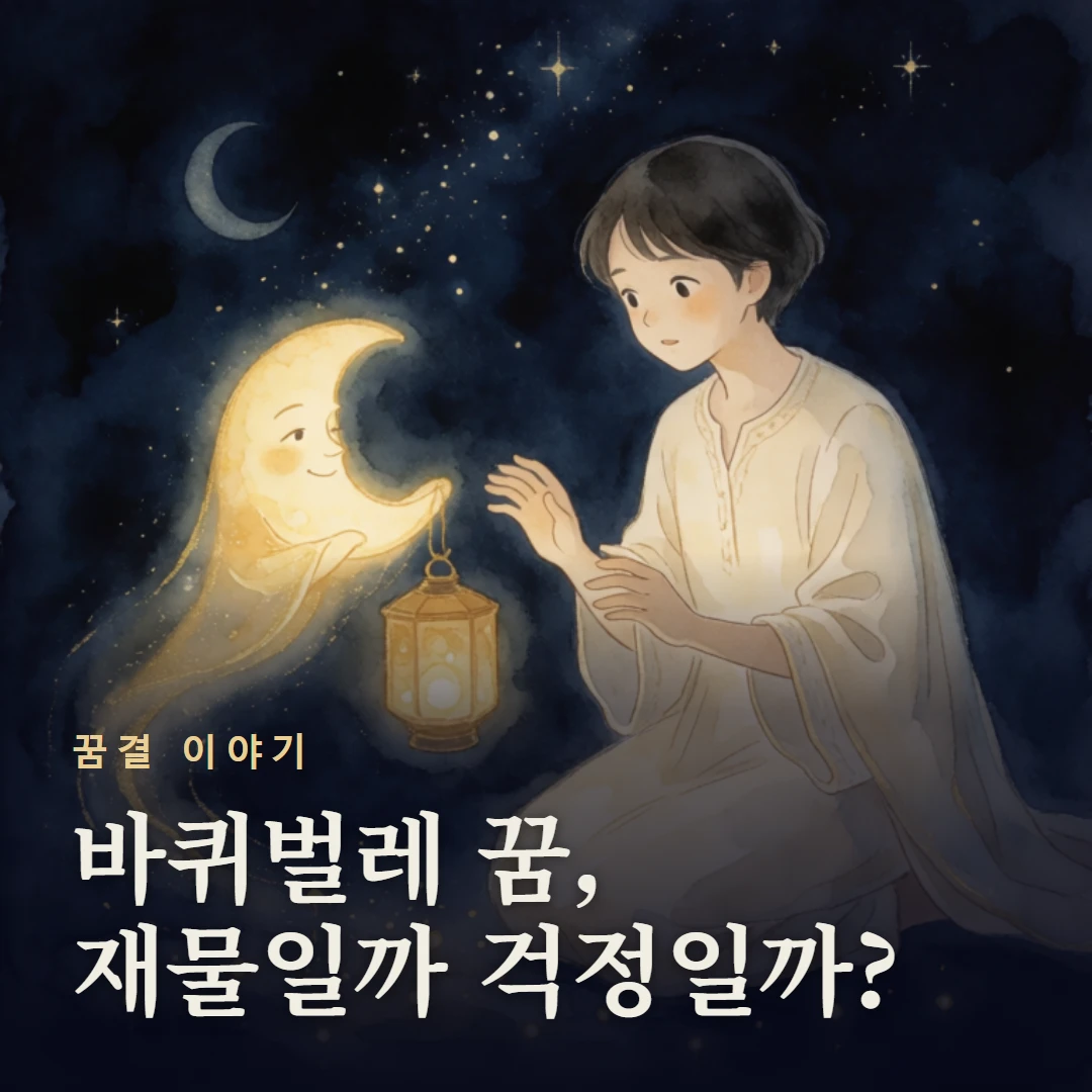 꿈결 이야기 표지 — 바퀴벌레 꿈, 재물일까 걱정일까?