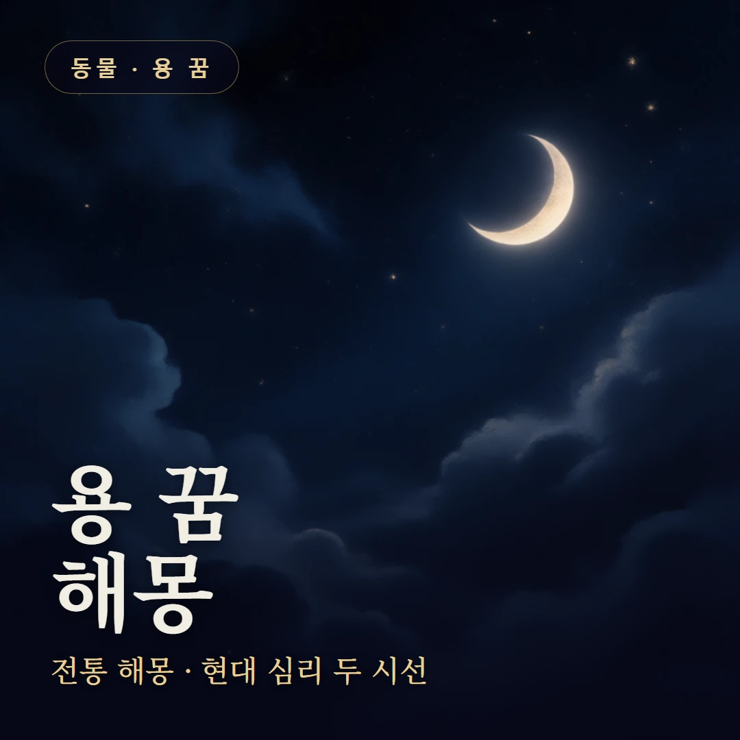 용 꿈 요약 표지 — 전통 해몽 · 현대 심리 두 시선