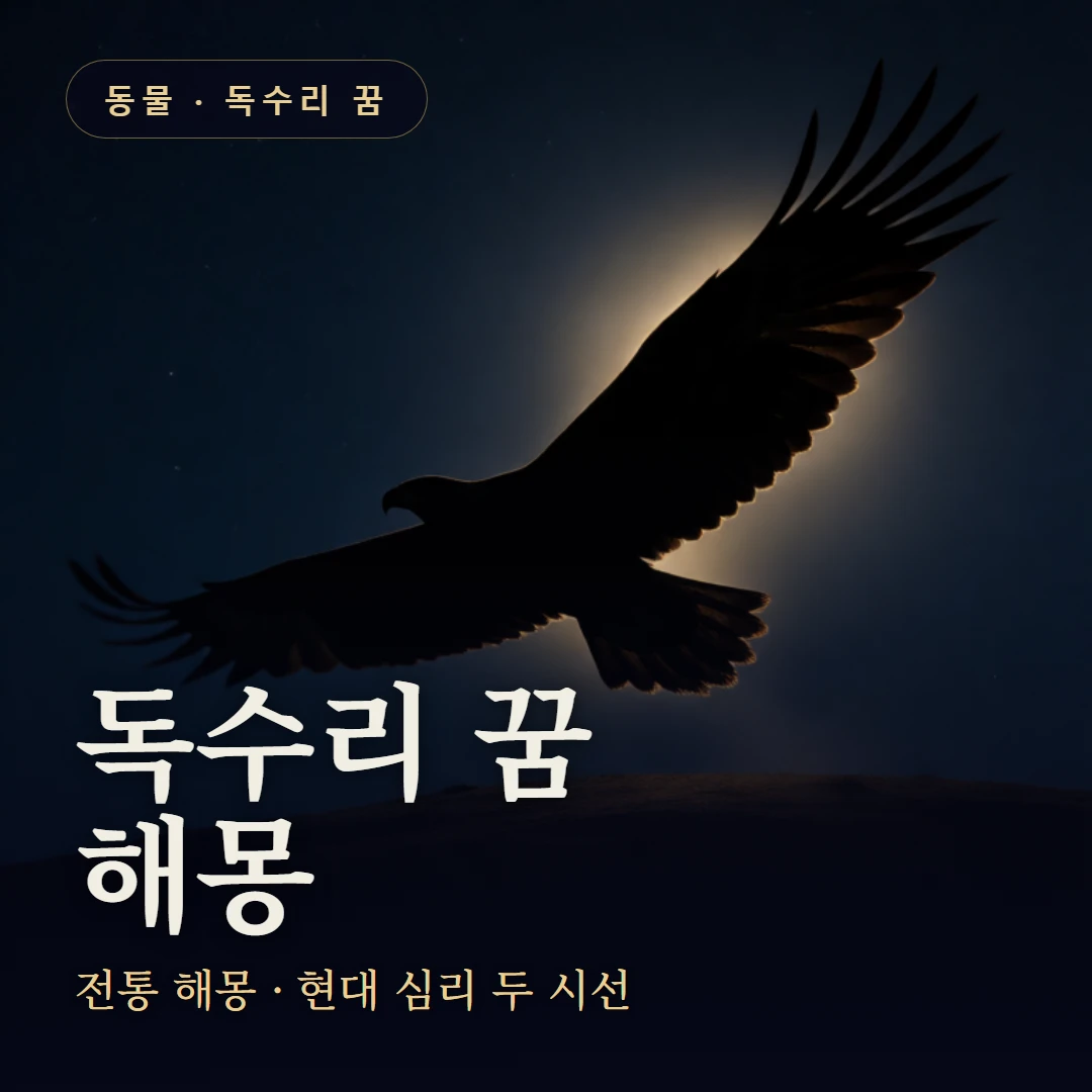 독수리 꿈 요약 표지 — 전통 해몽 · 현대 심리 두 시선