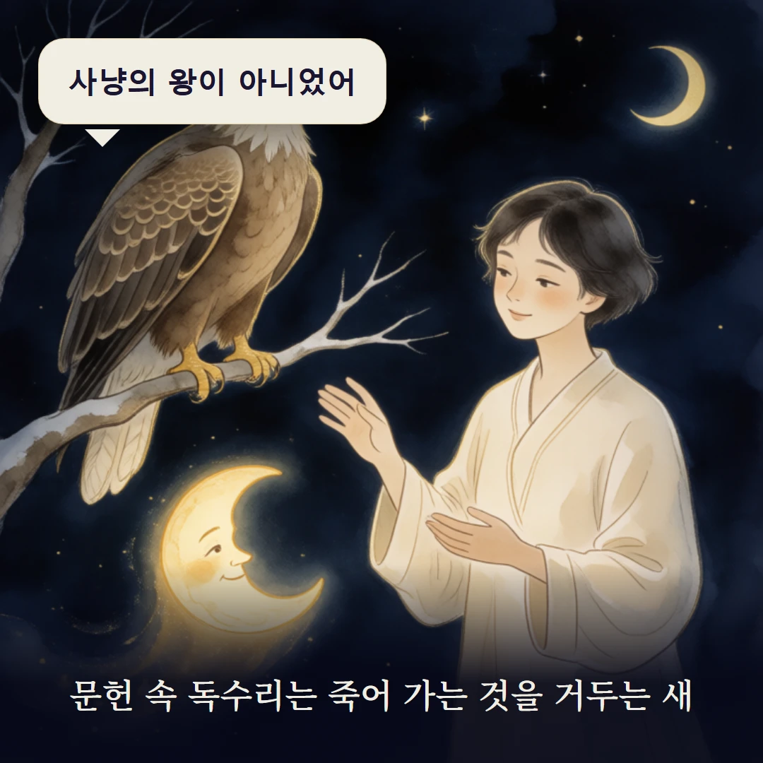 이야기 3컷 — 문헌 속 독수리는 죽어 가는 것을 거두는 새