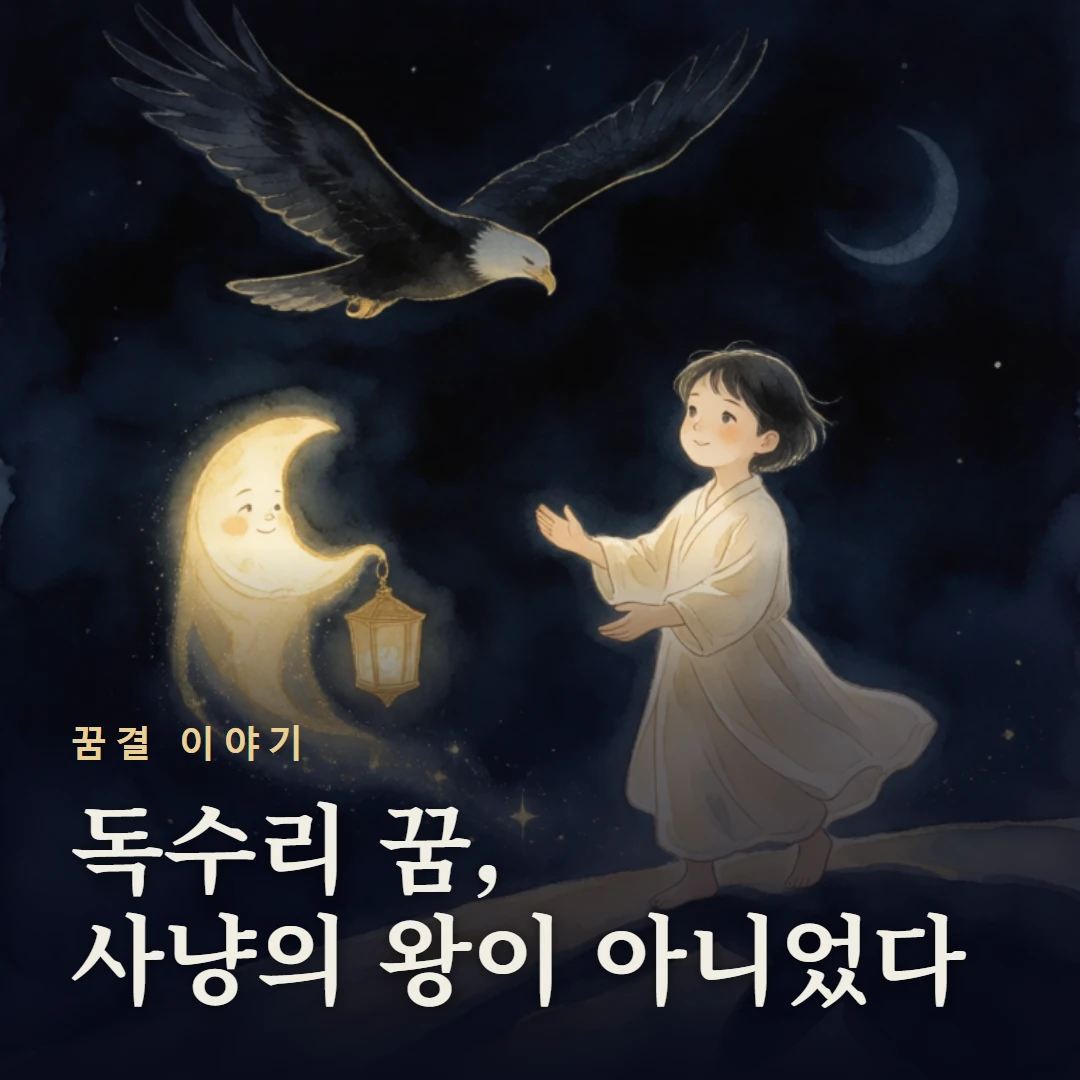 꿈결 이야기 표지 — 독수리 꿈, 사냥의 왕이 아니었다