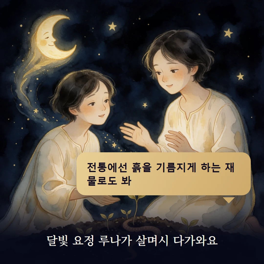 이야기 2컷 — 달빛 요정 루나가 살며시 다가와요