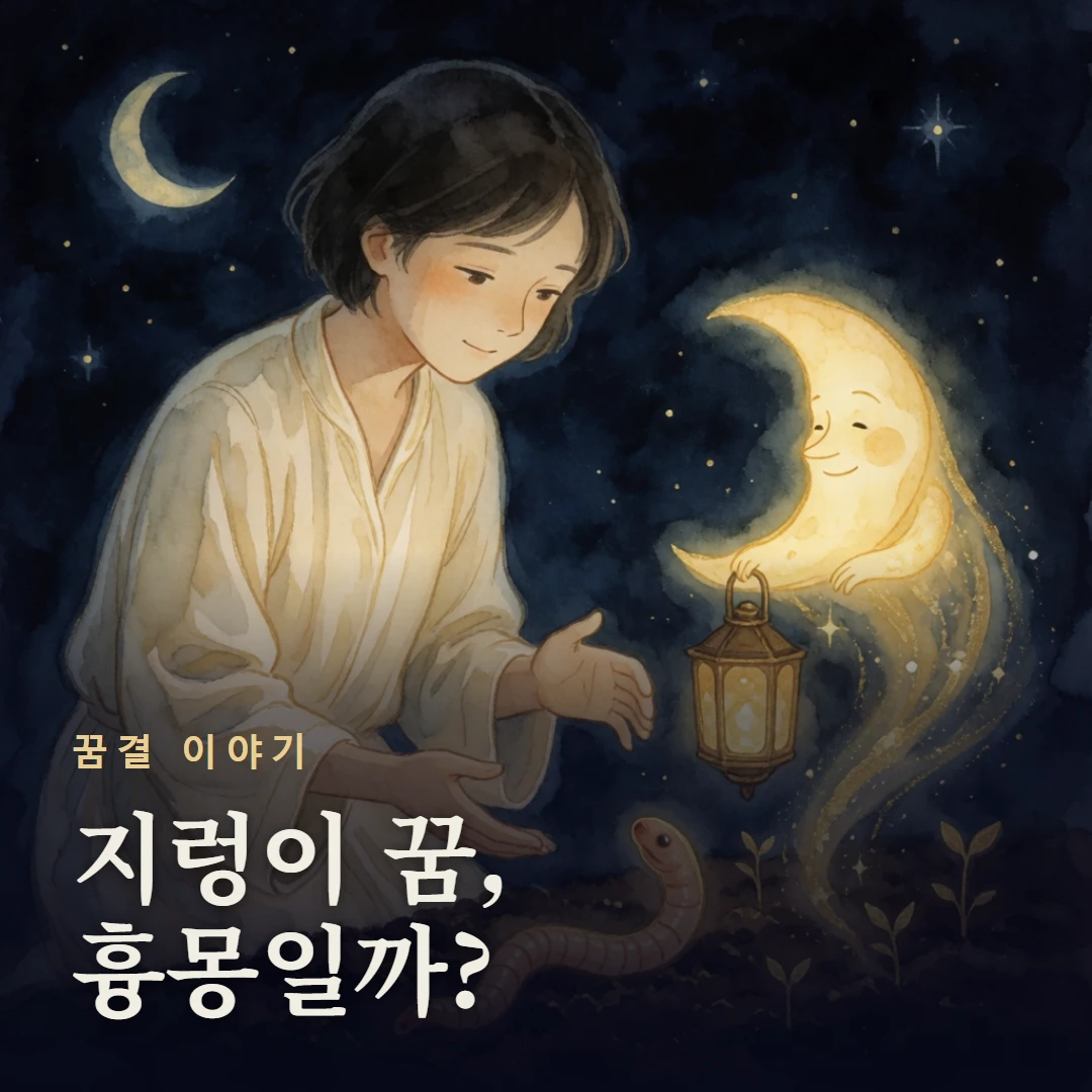 꿈결 이야기 표지 — 지렁이 꿈, 흉몽일까?