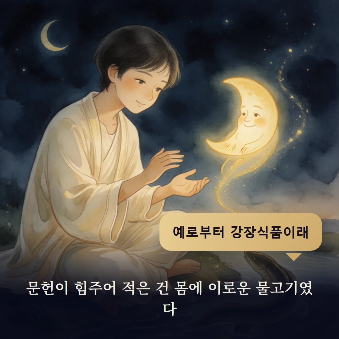 이야기 4컷 — 문헌이 힘주어 적은 건 몸에 이로운 물고기였다