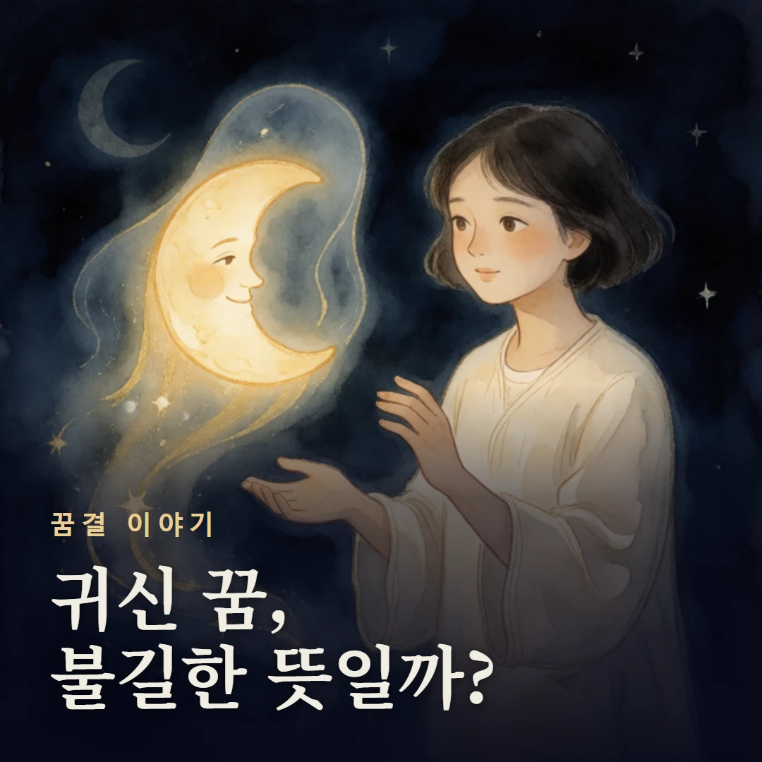 꿈결 이야기 표지 — 귀신 꿈, 불길한 뜻일까?
