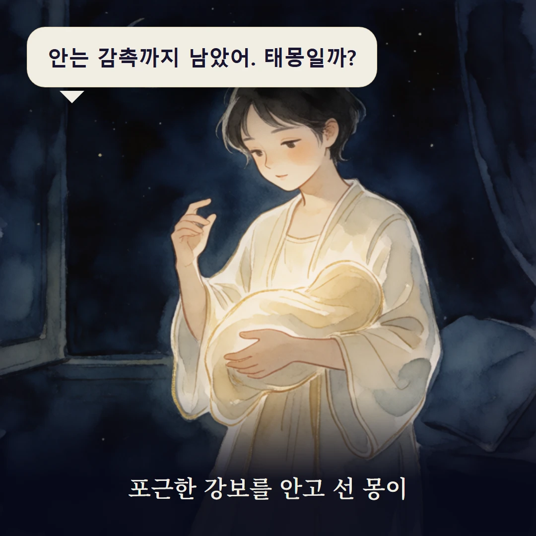 이야기 1컷 — 포근한 강보를 안고 선 몽이