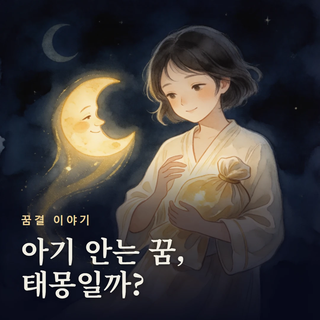 꿈결 이야기 표지 — 아기 안는 꿈, 태몽일까?
