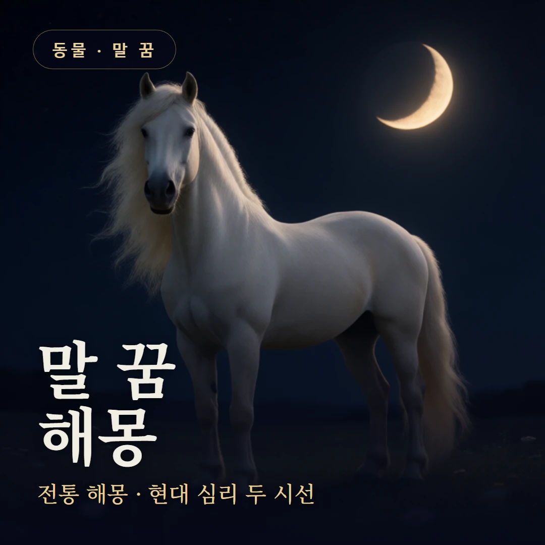 말 꿈 요약 표지 — 전통 해몽 · 현대 심리 두 시선