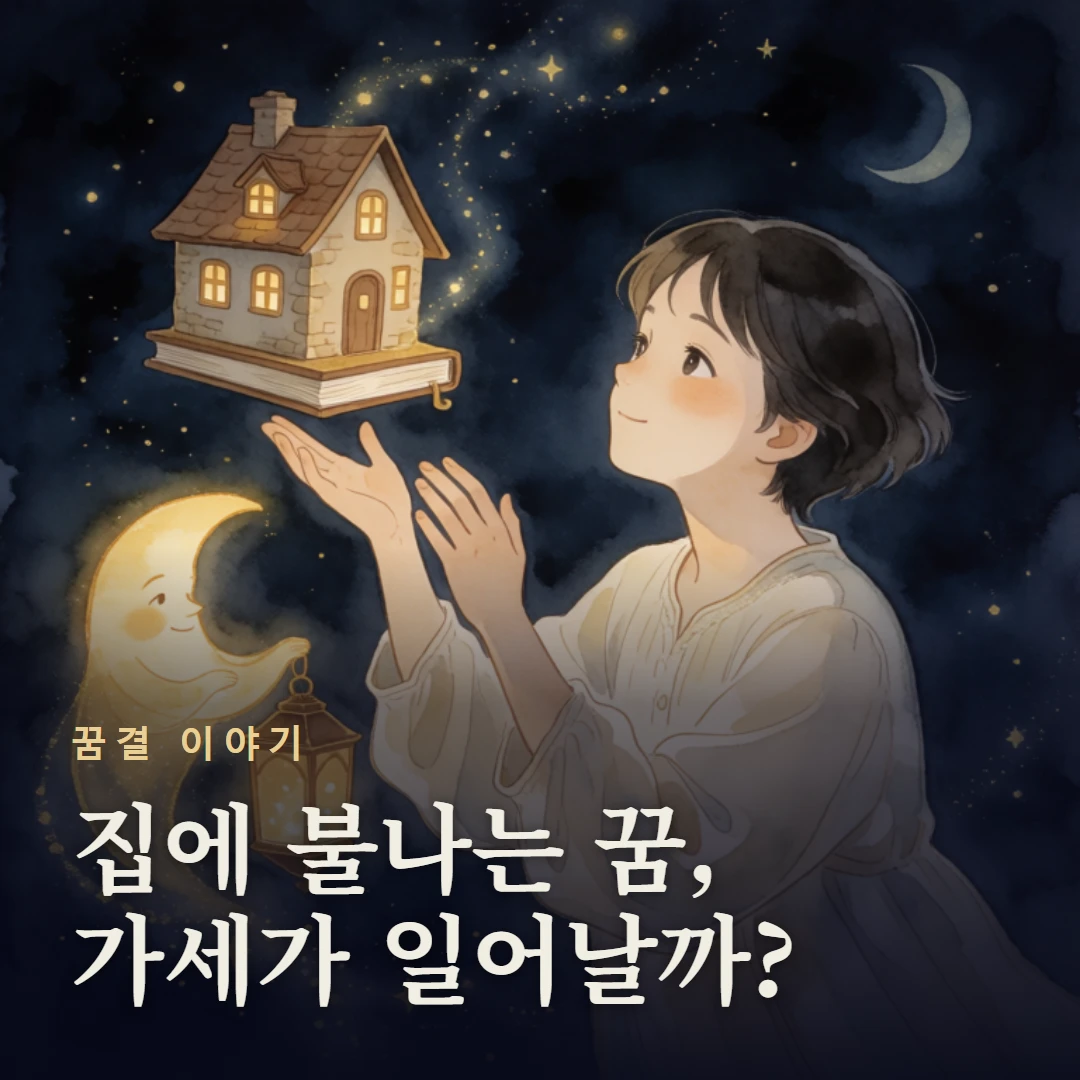 꿈결 이야기 표지 — 집에 불나는 꿈, 가세가 일어날까?