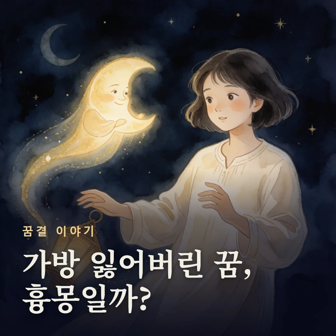 꿈결 이야기 표지 — 가방 잃어버린 꿈, 흉몽일까?