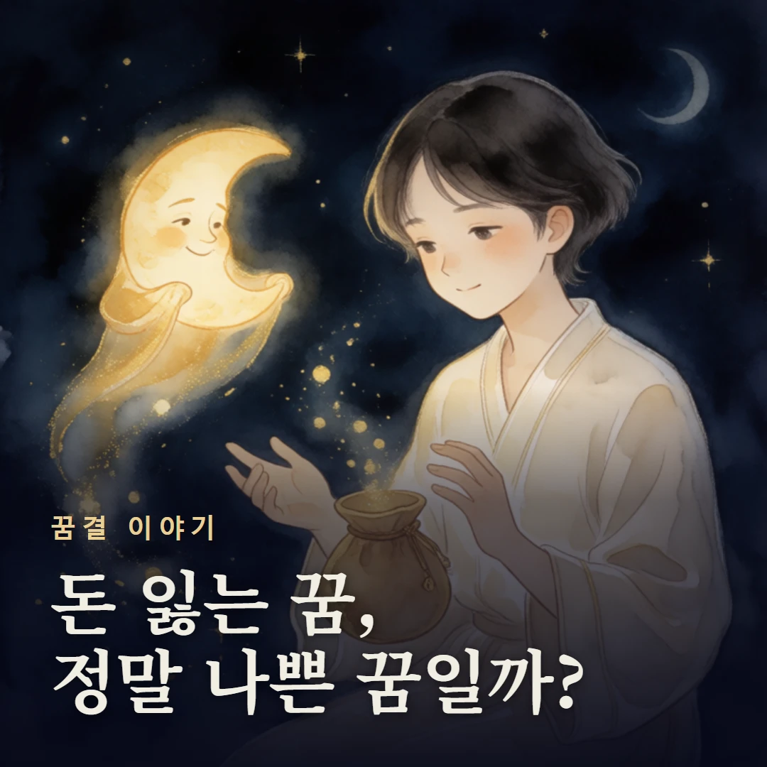 꿈결 이야기 표지 — 돈 잃는 꿈, 정말 나쁜 꿈일까?