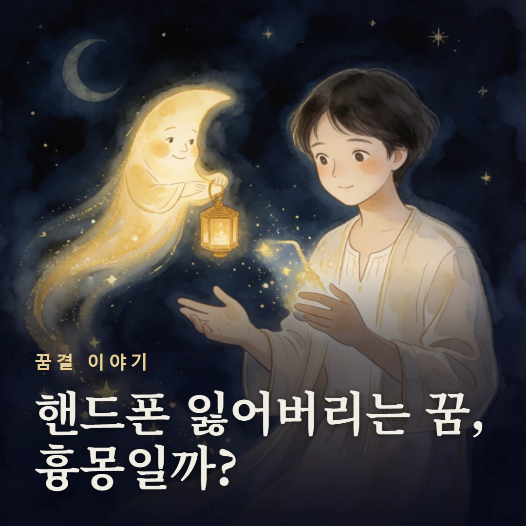 꿈결 이야기 표지 — 핸드폰 잃어버리는 꿈, 흉몽일까?