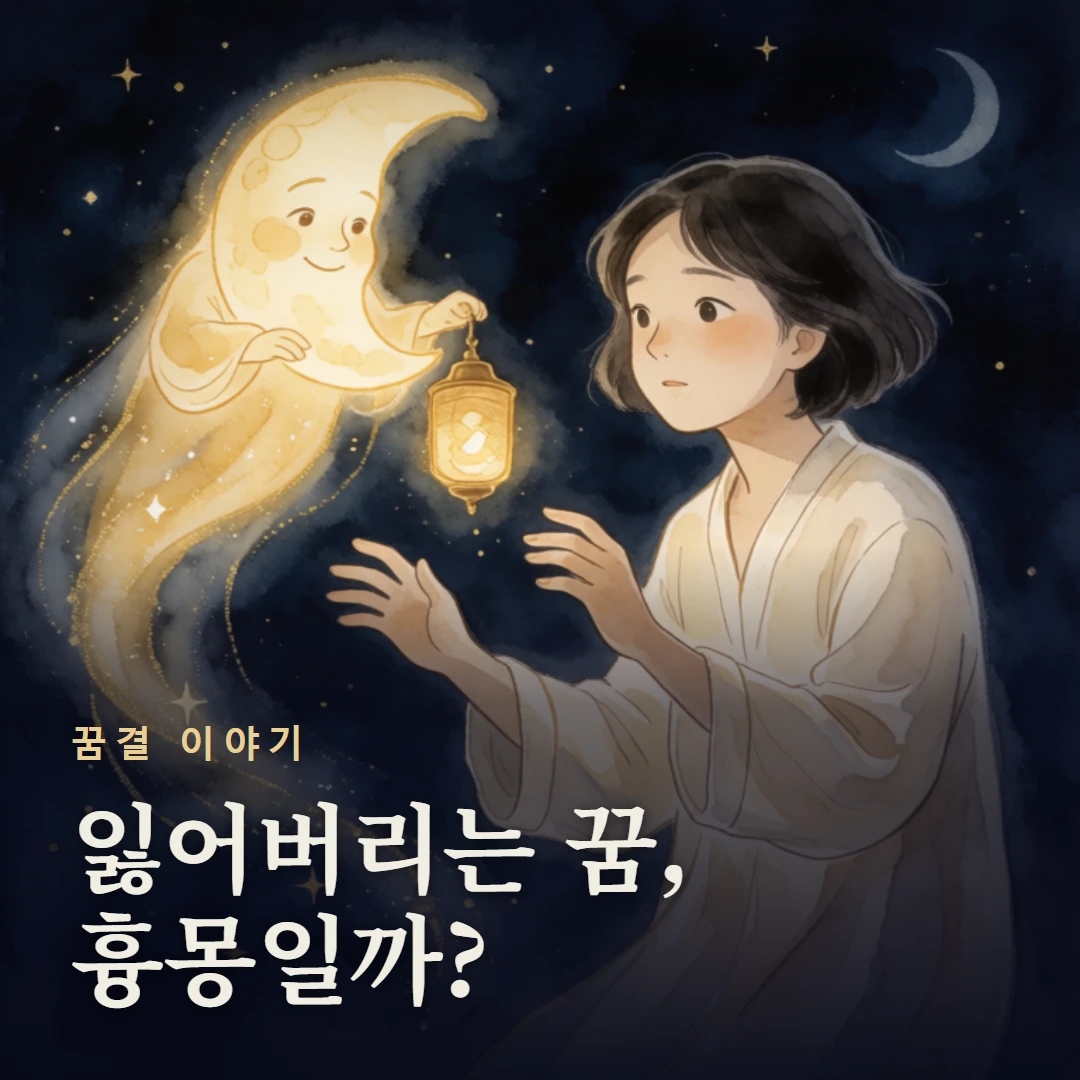 꿈결 이야기 표지 — 잃어버리는 꿈, 흉몽일까?