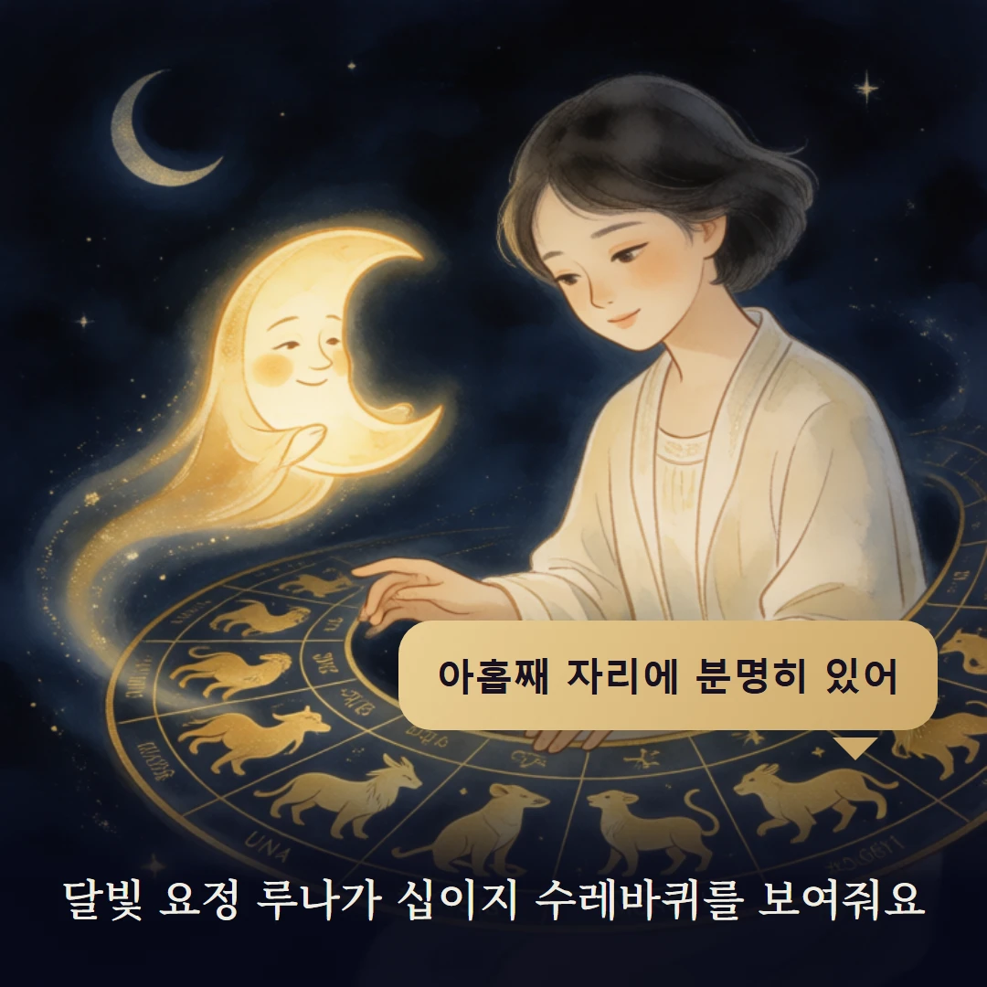이야기 2컷 — 달빛 요정 루나가 십이지 수레바퀴를 보여줘요