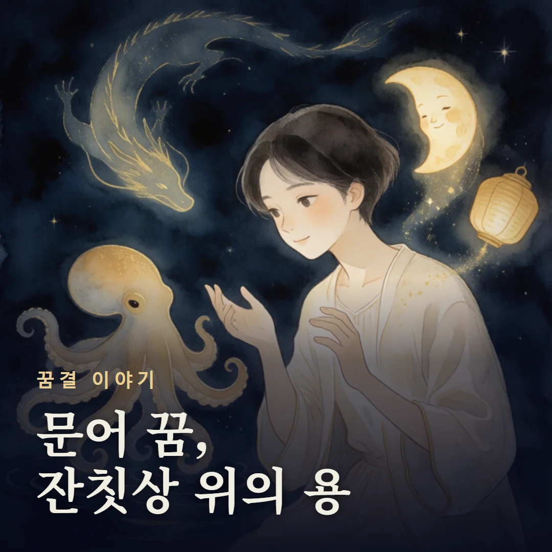 꿈결 이야기 표지 — 문어 꿈, 잔칫상 위의 용