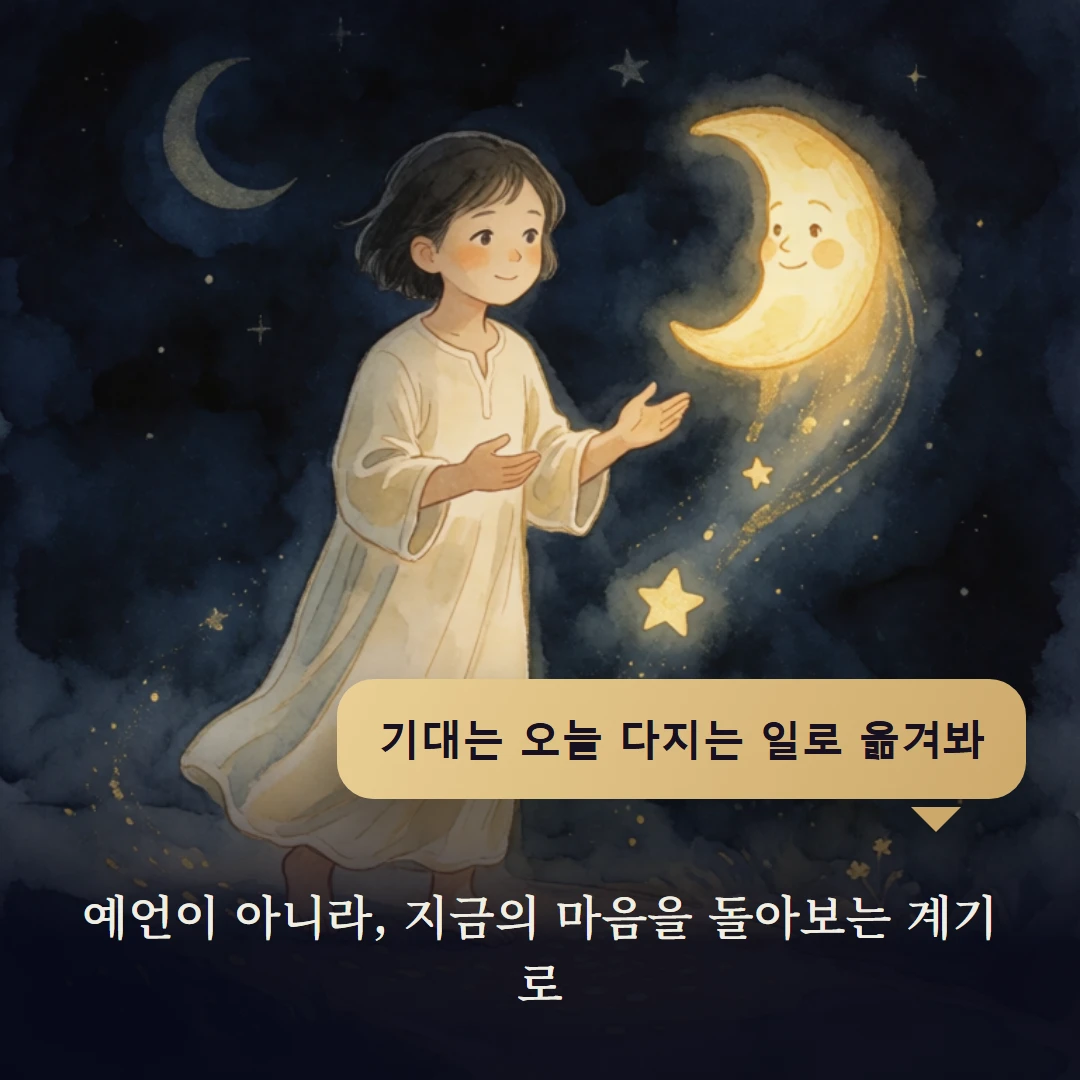 이야기 4컷 — 예언이 아니라, 지금의 마음을 돌아보는 계기로