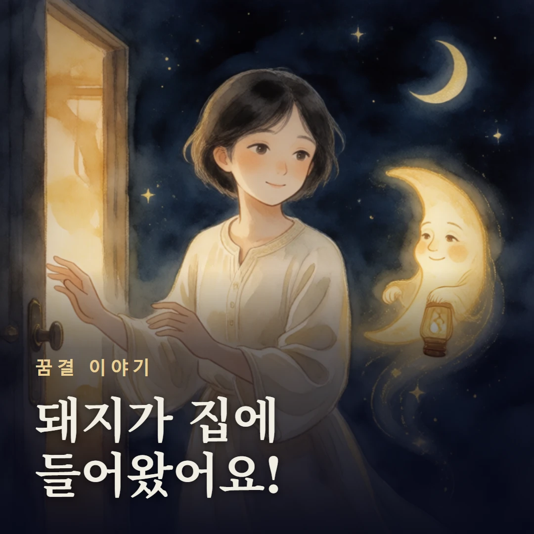 꿈결 이야기 표지 — 돼지가 집에 들어왔어요!
