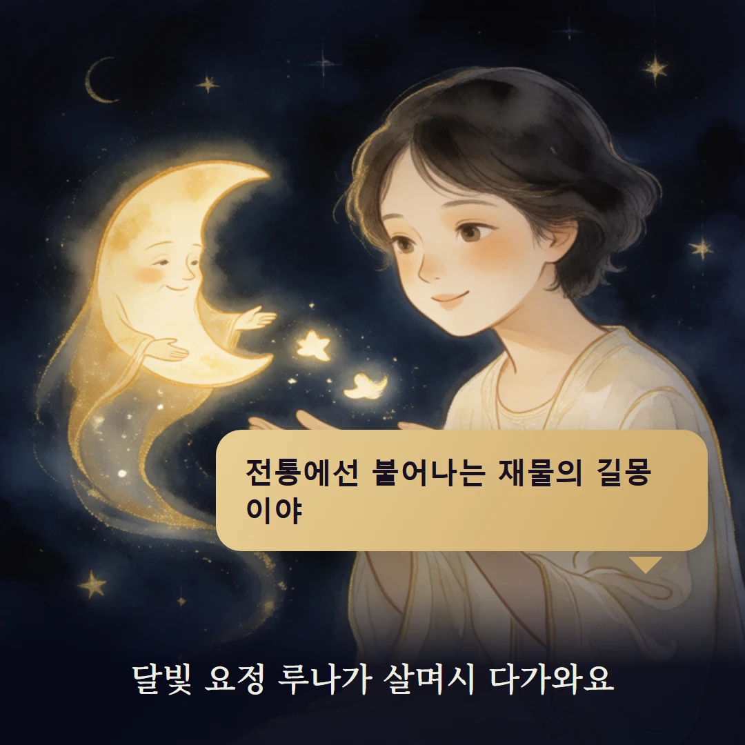 이야기 2컷 — 달빛 요정 루나가 살며시 다가와요