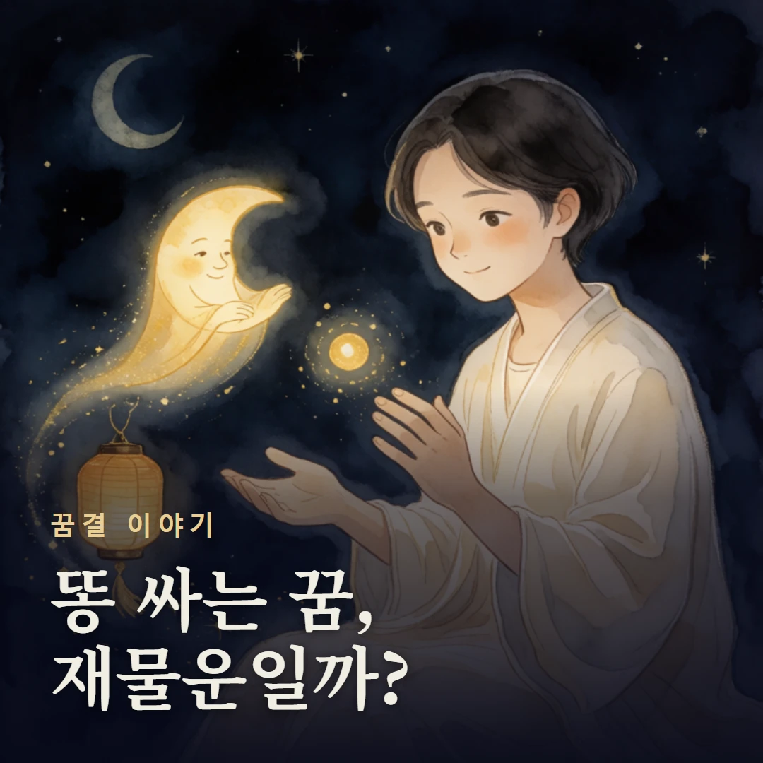 꿈결 이야기 표지 — 똥 싸는 꿈, 재물운일까?