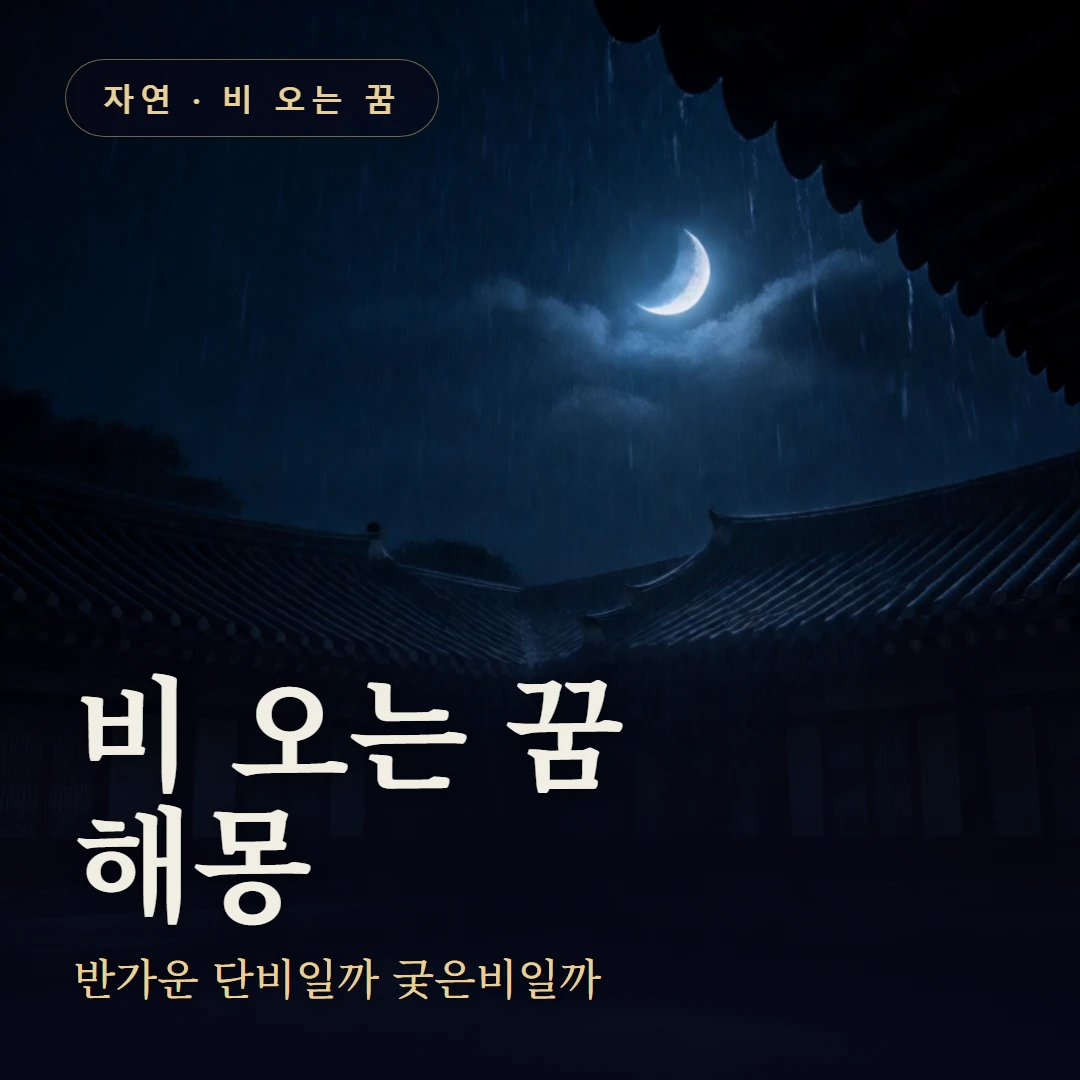 비 오는 꿈 요약 표지 — 반가운 단비일까 궂은비일까