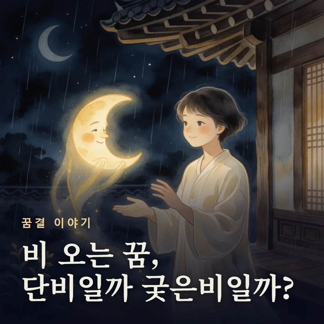꿈결 이야기 표지 — 비 오는 꿈, 단비일까 궂은비일까?