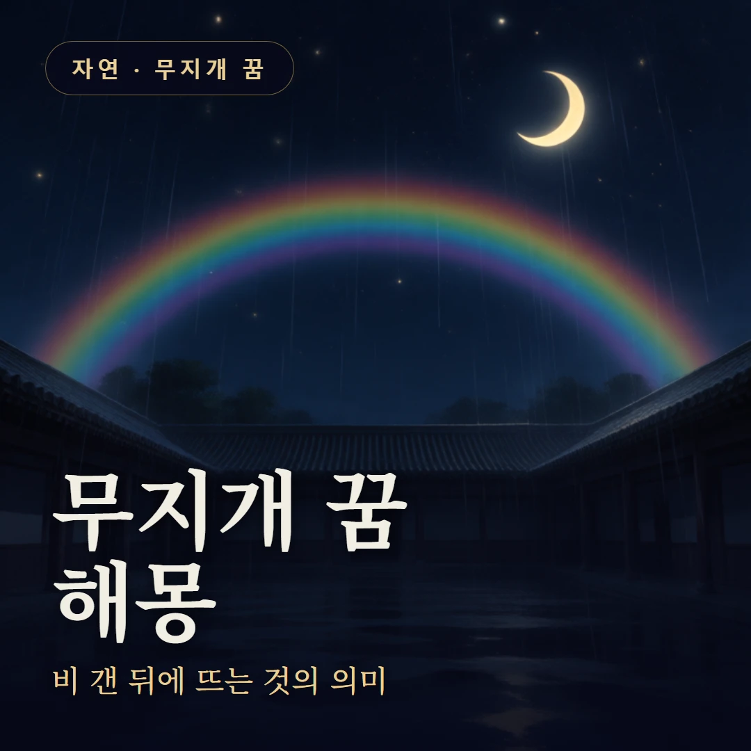 무지개 꿈 요약 표지 — 비 갠 뒤에 뜨는 것의 의미