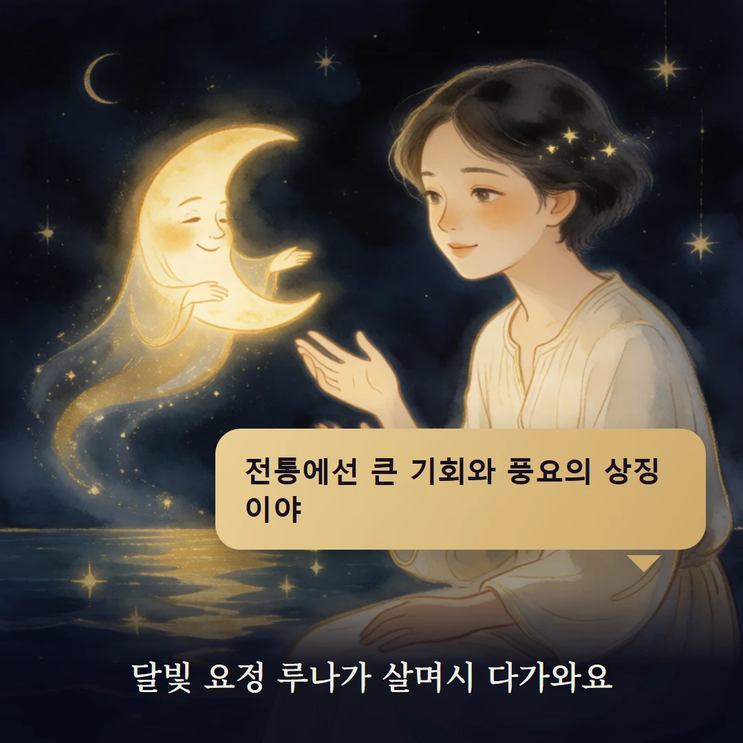 이야기 2컷 — 달빛 요정 루나가 살며시 다가와요