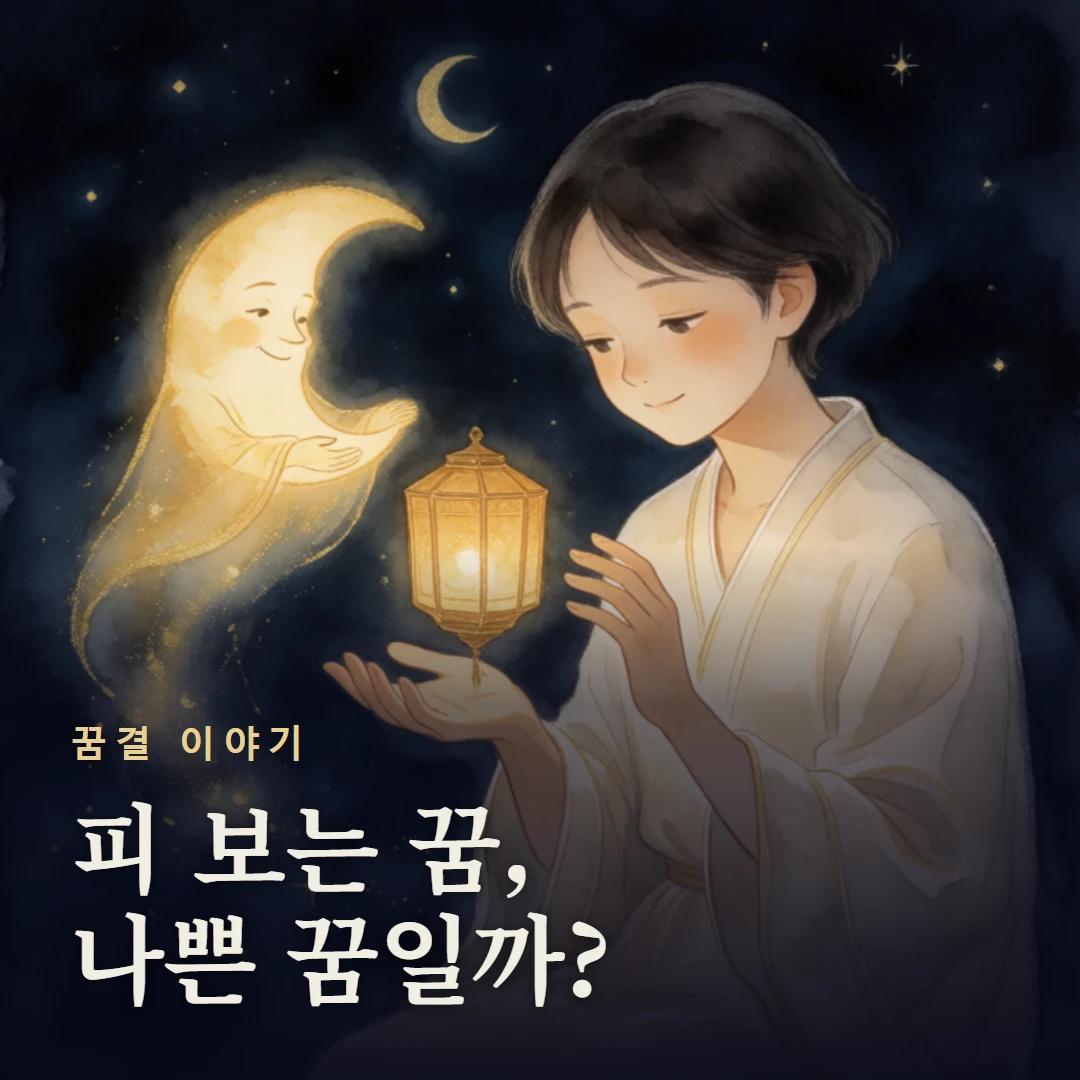 꿈결 이야기 표지 — 피 보는 꿈, 나쁜 꿈일까?