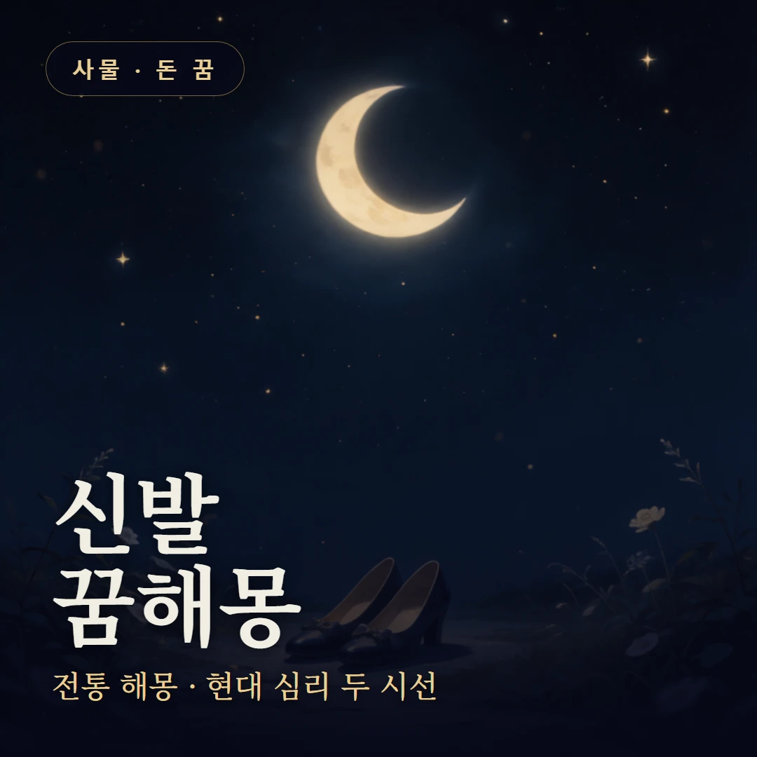 신발 꿈 요약 표지 — 전통 해몽 · 현대 심리 두 시선