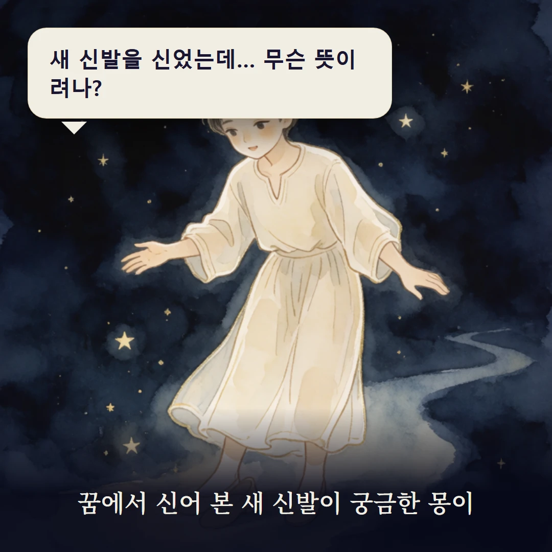 이야기 1컷 — 꿈에서 신어 본 새 신발이 궁금한 몽이