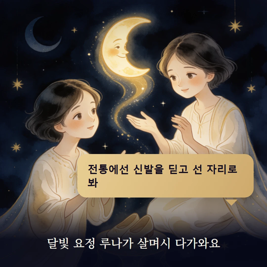 이야기 2컷 — 달빛 요정 루나가 살며시 다가와요