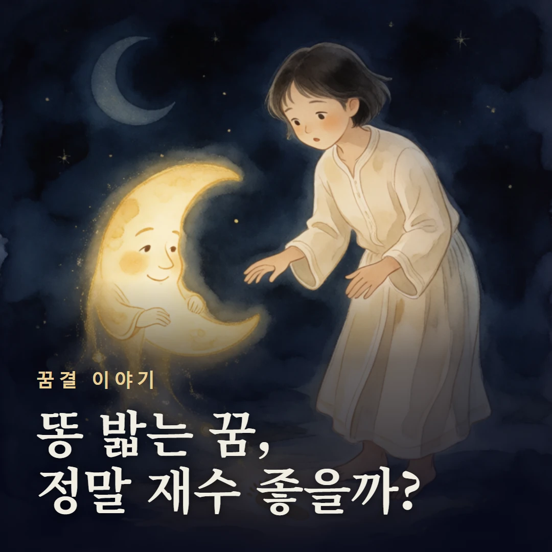 꿈결 이야기 표지 — 똥 밟는 꿈, 정말 재수 좋을까?