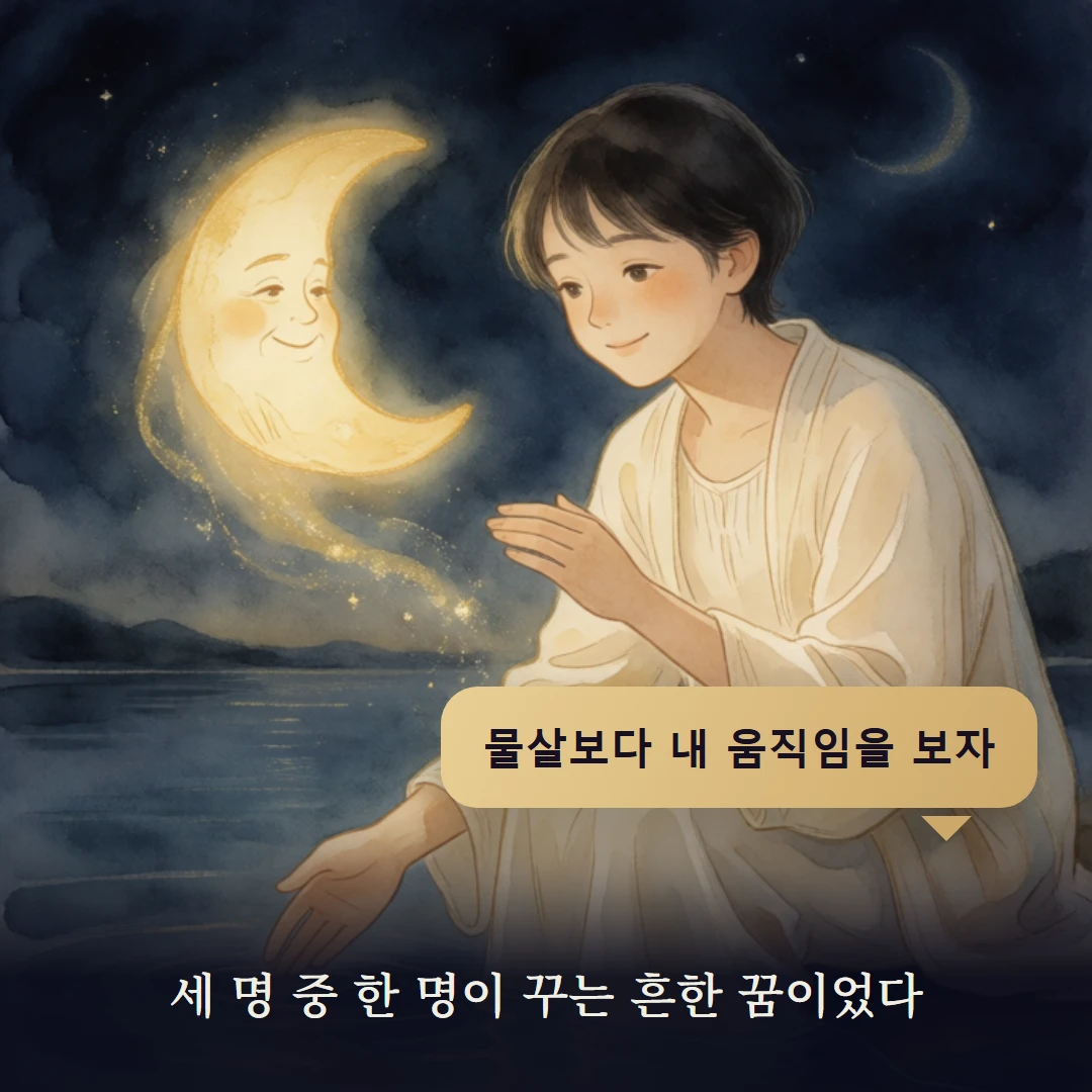 이야기 4컷 — 세 명 중 한 명이 꾸는 흔한 꿈이었다