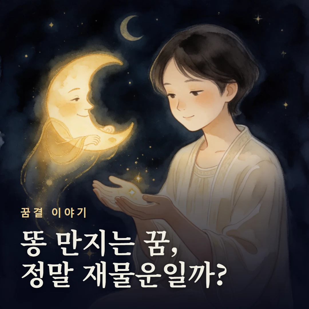꿈결 이야기 표지 — 똥 만지는 꿈, 정말 재물운일까?