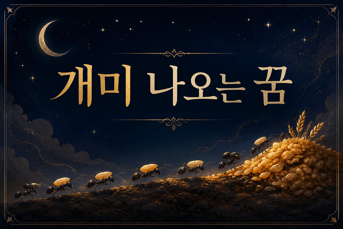 개미 꿈 해몽 — 티끌 모아 태산일까 성가신 일일까