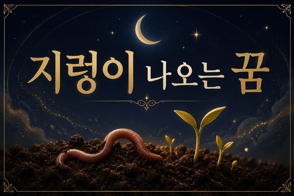 지렁이 꿈 해몽 — 땅속의 재물일까 꺼림칙한 신호일까