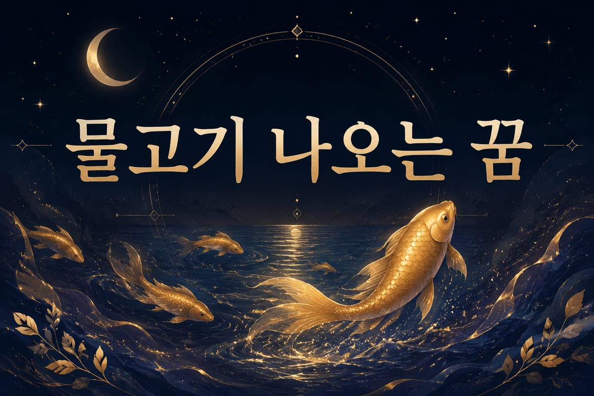물고기 꿈 해몽 총정리 — 물의 상태부터 보는 이유