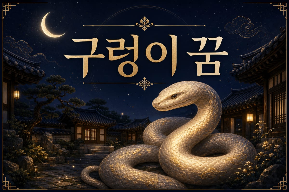 구렁이 꿈 해몽 — 큰 재물과 집안을 지키는 상징