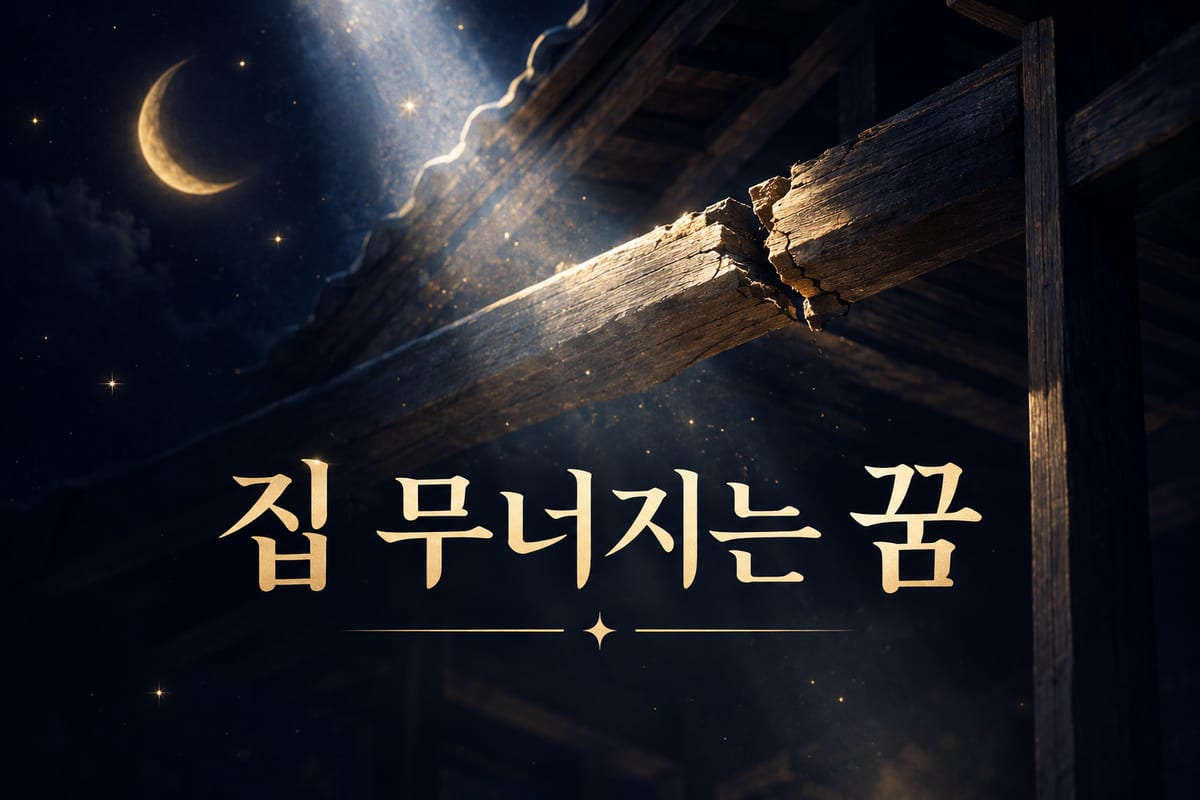 집 무너지는 꿈 해몽 — 문헌이 뒤집지 않은 드문 항목