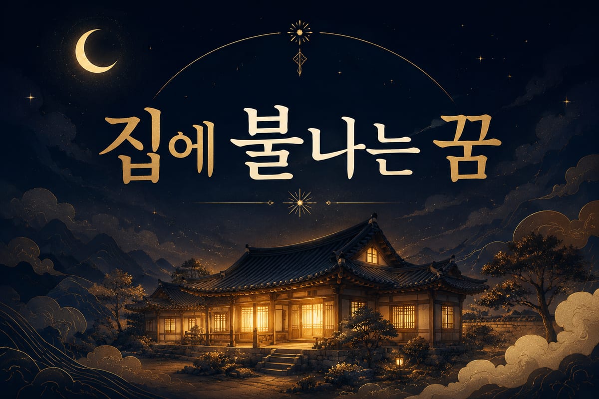 집에 불나는 꿈 해몽 — 가세가 일어날까 불안일까