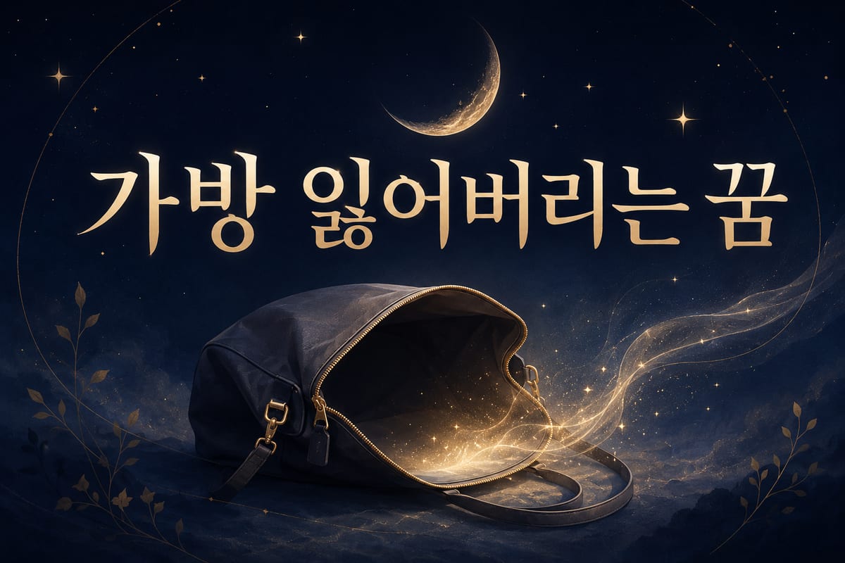 가방 잃어버리는 꿈 해몽 — 짐을 놓친 걸까 내려놓은 걸까
