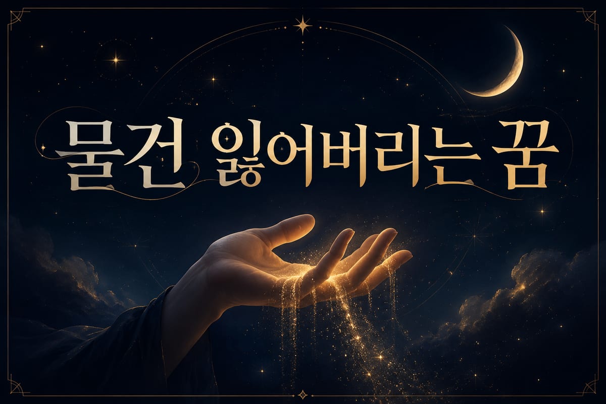 물건 잃어버리는 꿈 해몽 총정리 — 상실일까 해소일까
