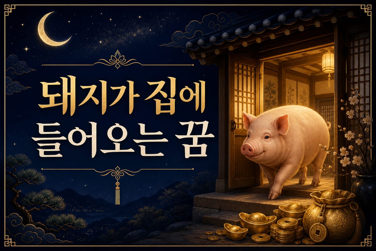 돼지가 집에 들어오는 꿈 해몽 — 최고의 재물운일까