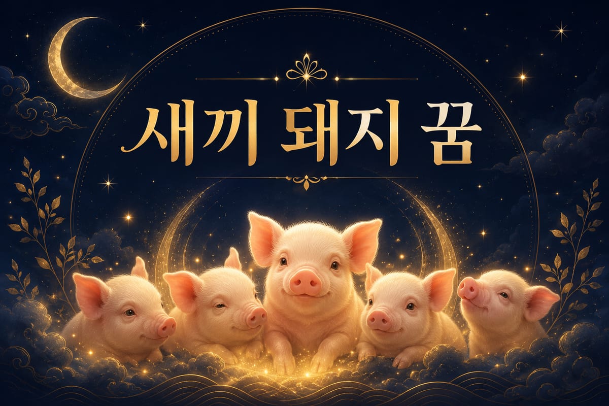 새끼 돼지 꿈 해몽 — 불어나는 재물일까 태몽일까