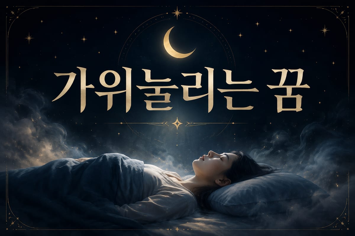 가위눌리는 꿈 해몽 — 귀신 꿈과 무엇이 다를까