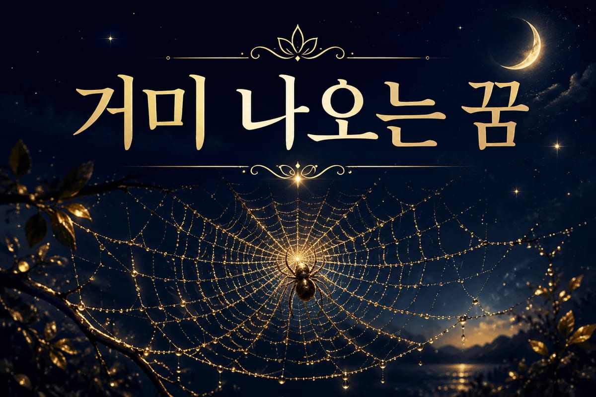 거미 꿈 해몽 — 재물의 그물일까 얽힌 관계일까